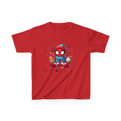 Kids Tee — Cozy Winter Superhero with Cookies & Hot Cocoa