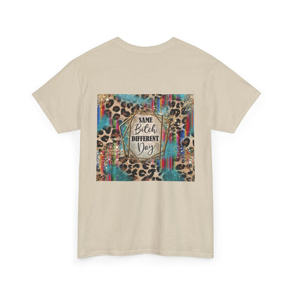 Same Bitch Different Day Leopard Graphic Tee