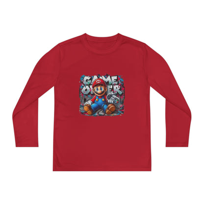 "Game Over" Graphic Youth Long Sleeve Gamer Character Tee