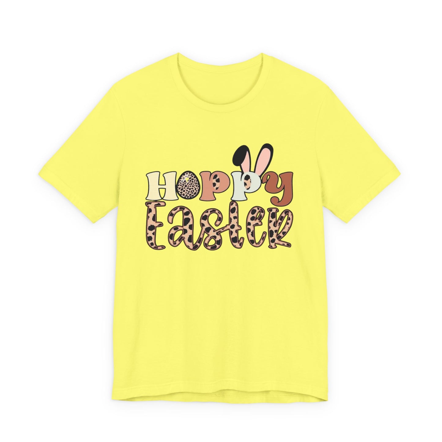 Happy Easter Leopard Print Tee — Cute Bunny Egg Holiday T-Shirt