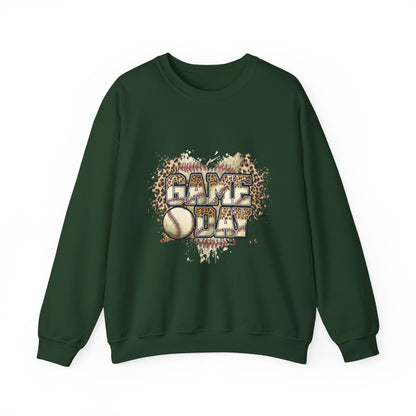 Softball 'Game Day' Crewneck Sweatshirt — Distressed Baseball Design