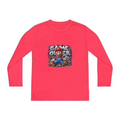 "Game Over" Graphic Youth Long Sleeve Gamer Character Tee
