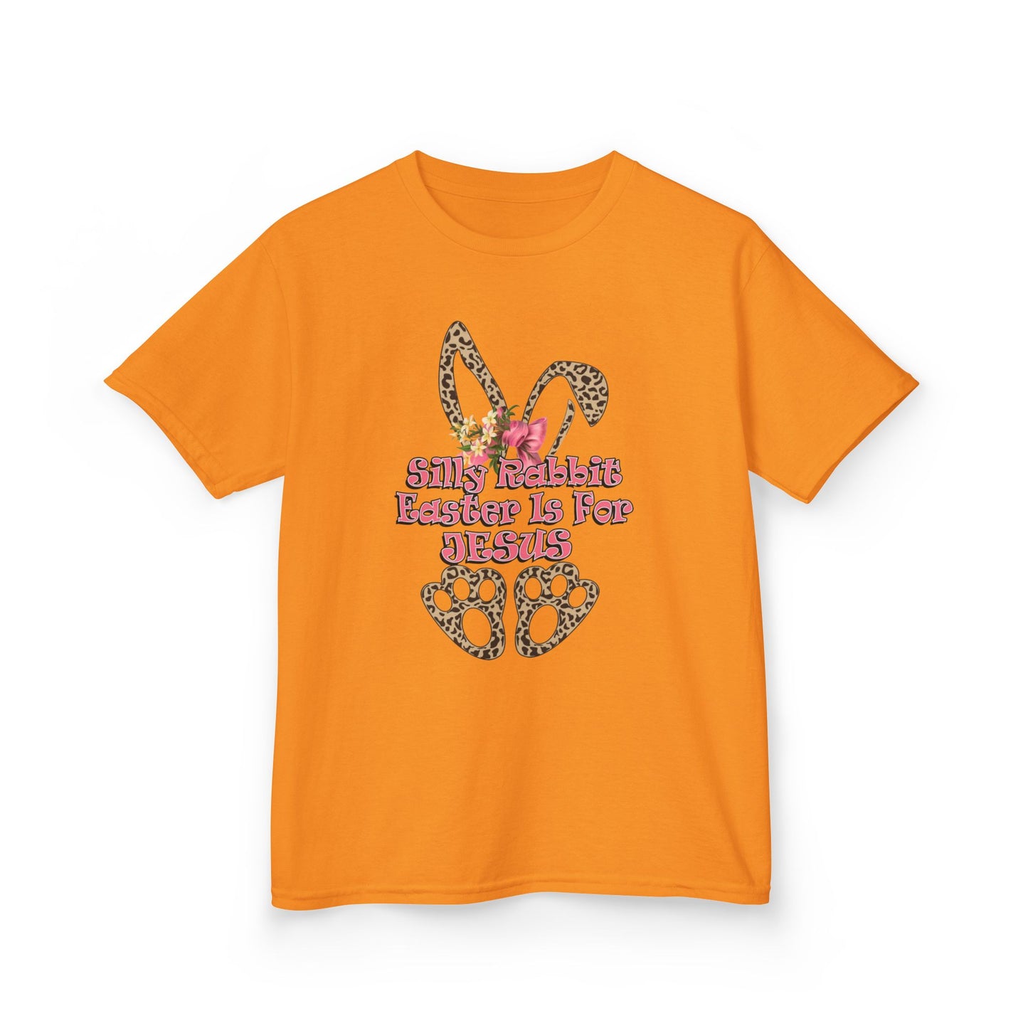 Kids Tee — Leopard Bunny Ears & 'This Little Bunny Is For Jesus' Easter Shirt