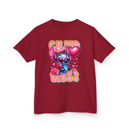 Kids Tee — 'Cupid Vibes' Cute Cartoon Cupid Character Valentine Shirt