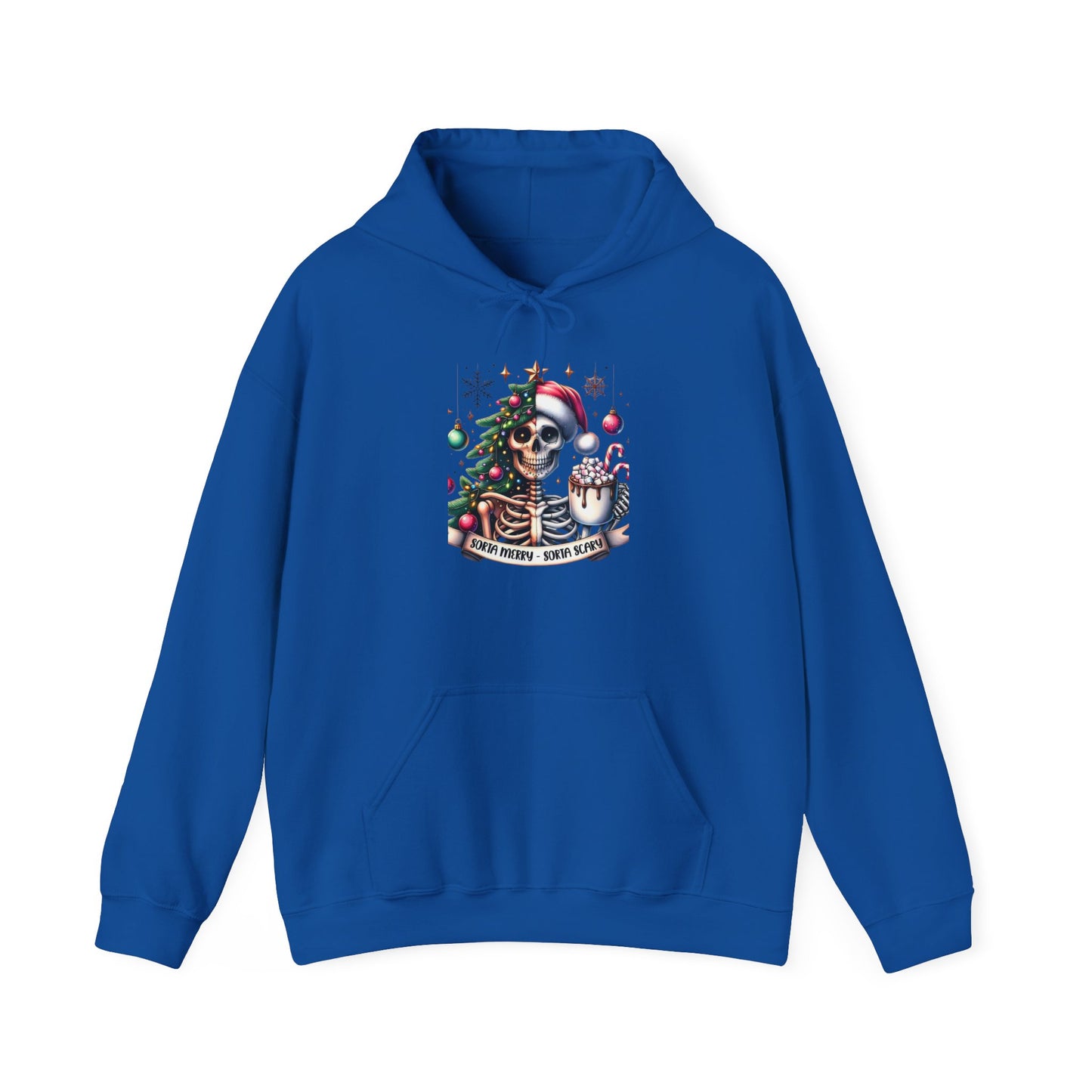 Sorta scary,  sorta merry. Unisex Heavy Blend™ Hooded Sweatshirt