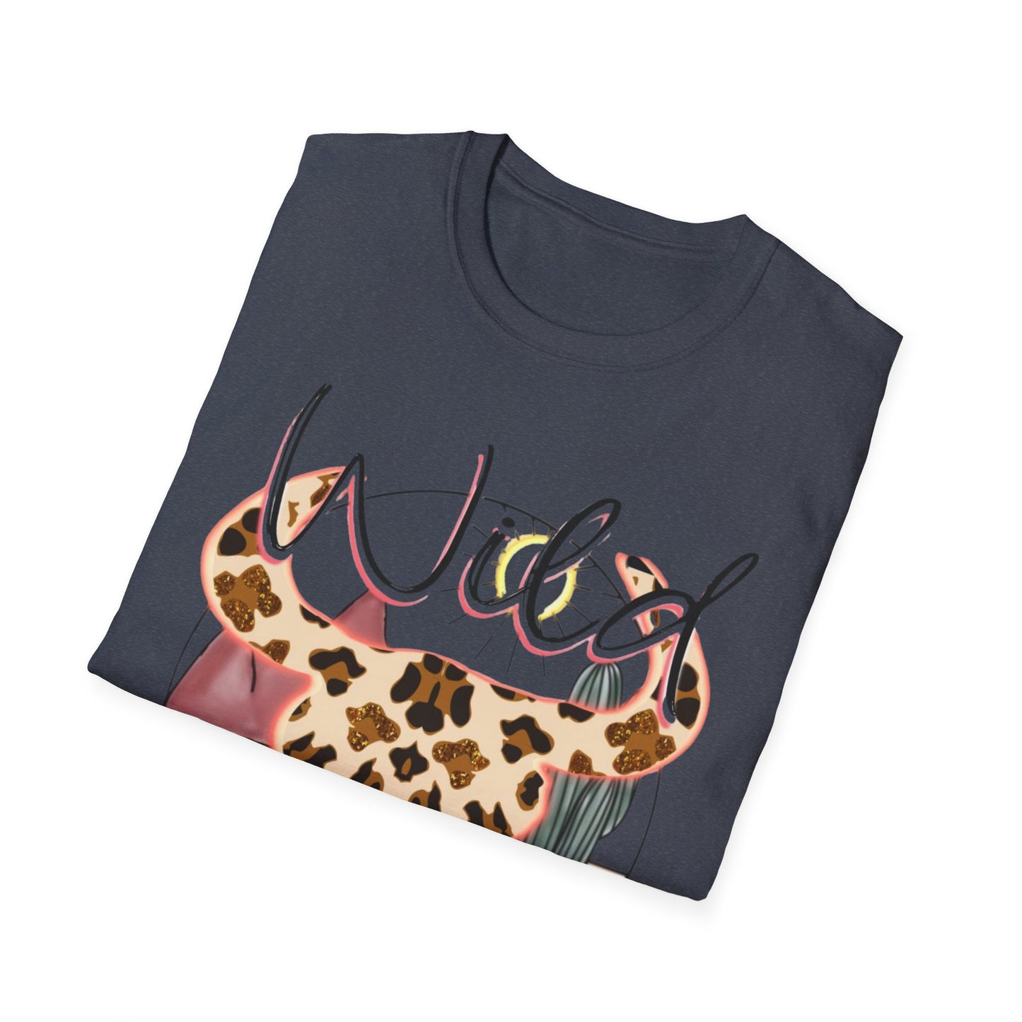 Desert Leopard Cow Skull T-Shirt — Southwestern Sun-Soaked Graphic Tee