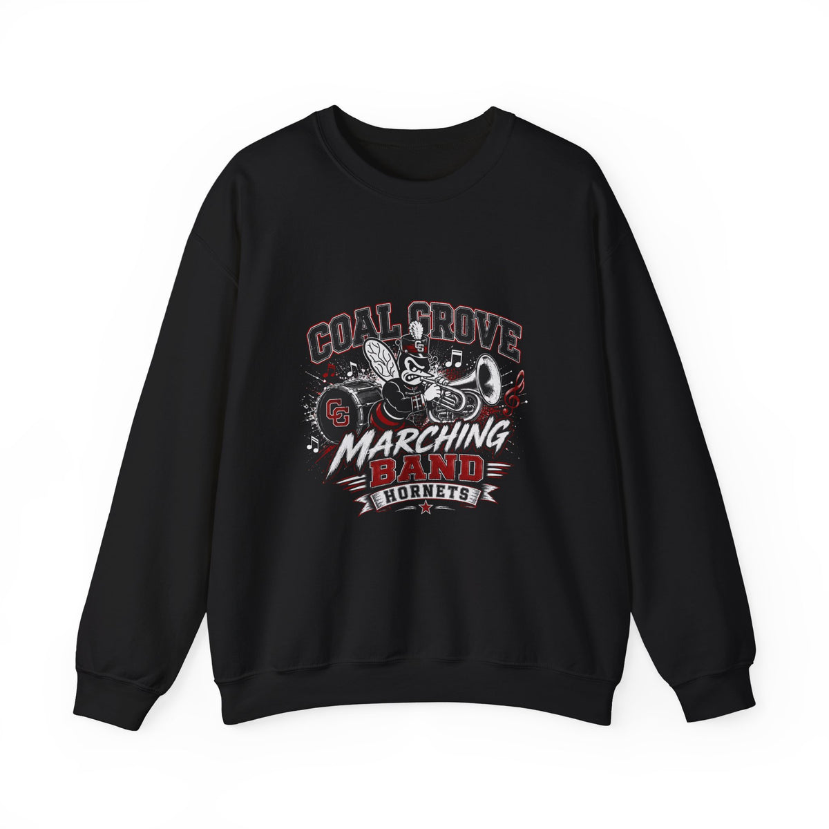 Coal Grove Marching Band Crewneck Sweatshirt — Vintage Mascot Band Apparel