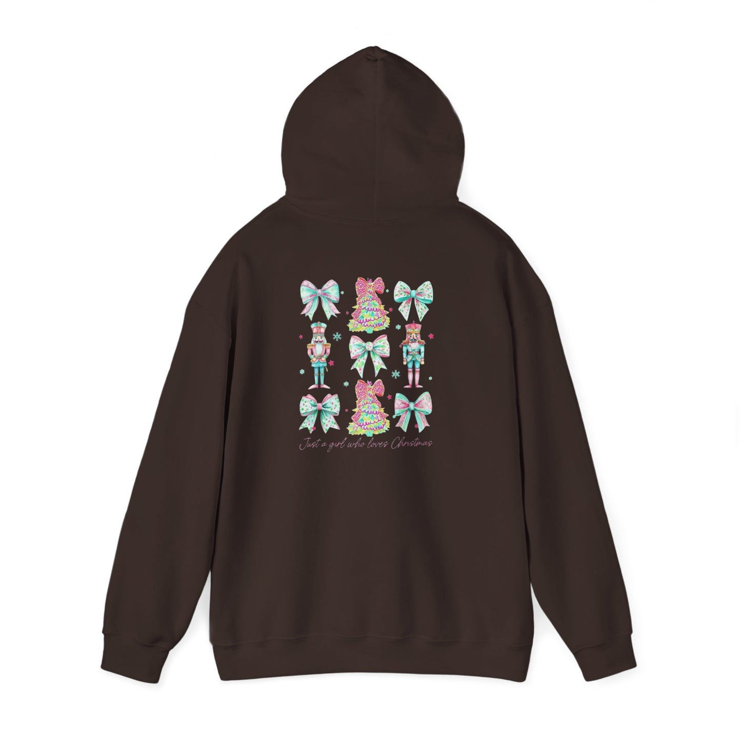 Just a Girl Who Loves Christmas- Whimsical Hooded Sweatshirt