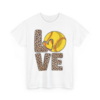 Softball Love Leopard Print T-Shirt