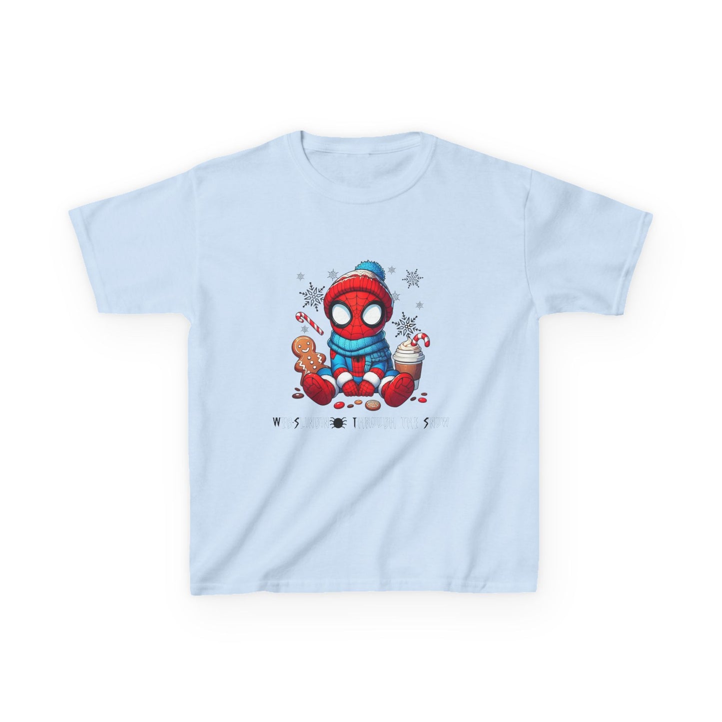Kids Tee — Cozy Winter Superhero with Cookies & Hot Cocoa