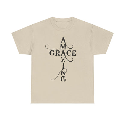 T‑Shirt — “Amazing Grace” Cross Design / “How Sweet the Sound?” Inspirational Gospel Tee