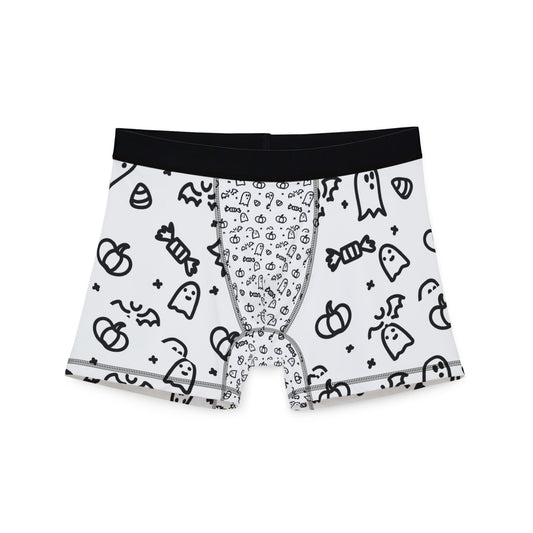 Whimsical Men's Boxers, Comfortable Fun Underwear, Halloween Themed Boxers, Ghost Print Boxers, Gag Gift for Him, Unique Gift Idea