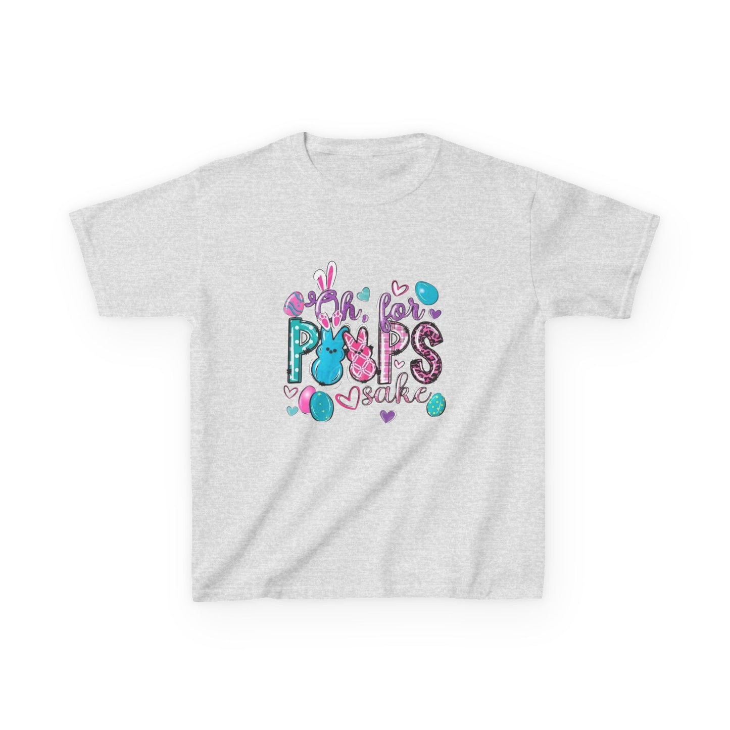 Kids Tee — "Pops" Cute Colorful Bunny Hearts Design (Children’s Graphic T-Shirt)