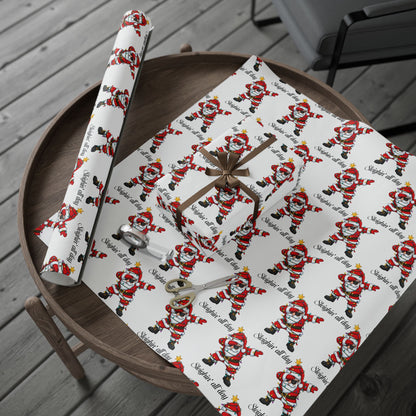 Sleighin' Santa- Wrapping Paper – Festive Holiday Gift Wrap