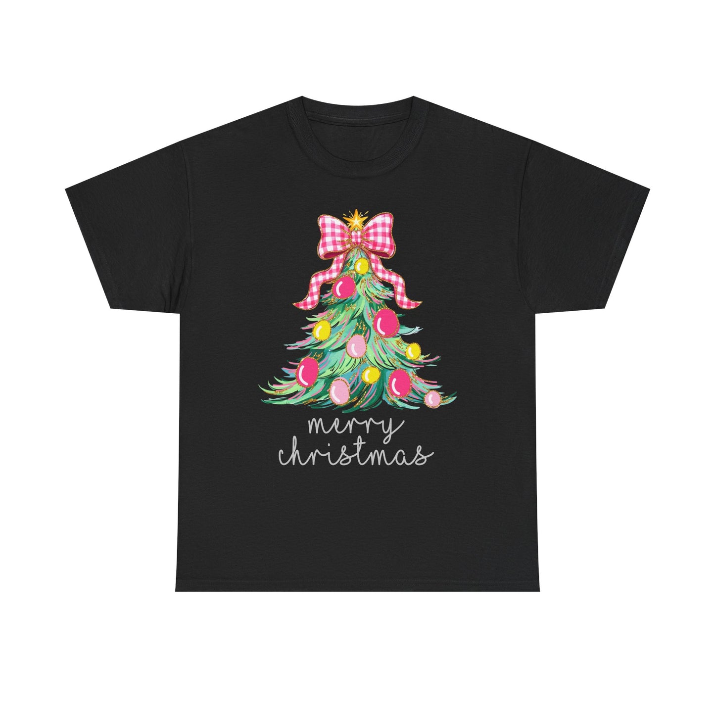 Merry Christmas Tree Unisex Heavy Cotton Tee
