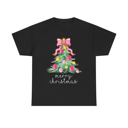 Merry Christmas Tree Unisex Heavy Cotton Tee