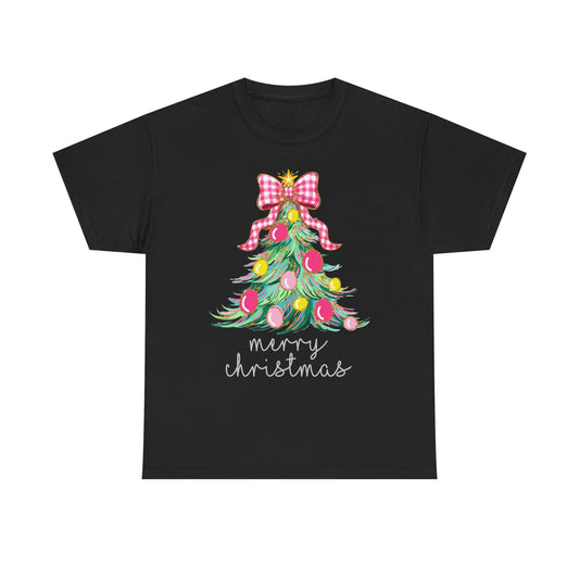 Merry Christmas Tree Unisex Heavy Cotton Tee
