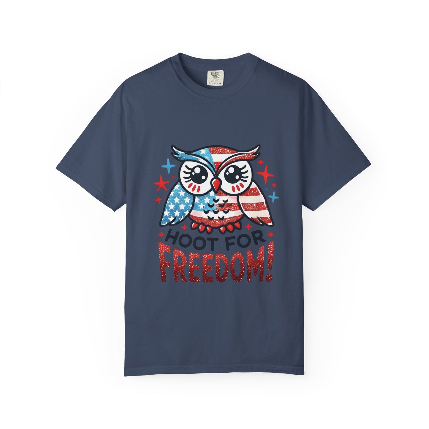 Patriotic 'Hoot for Freedom' Owl T-Shirt