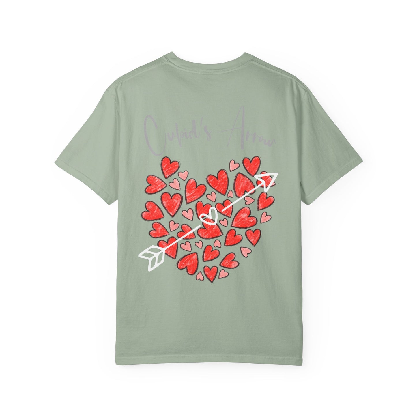 Cupid's Arrow- Sketched Unisex Garment-Dyed T-shirt