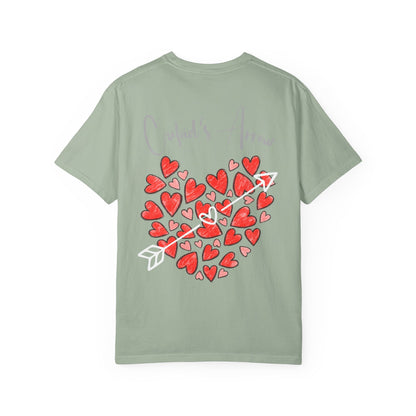 Cupid's Arrow- Sketched Unisex Garment-Dyed T-shirt