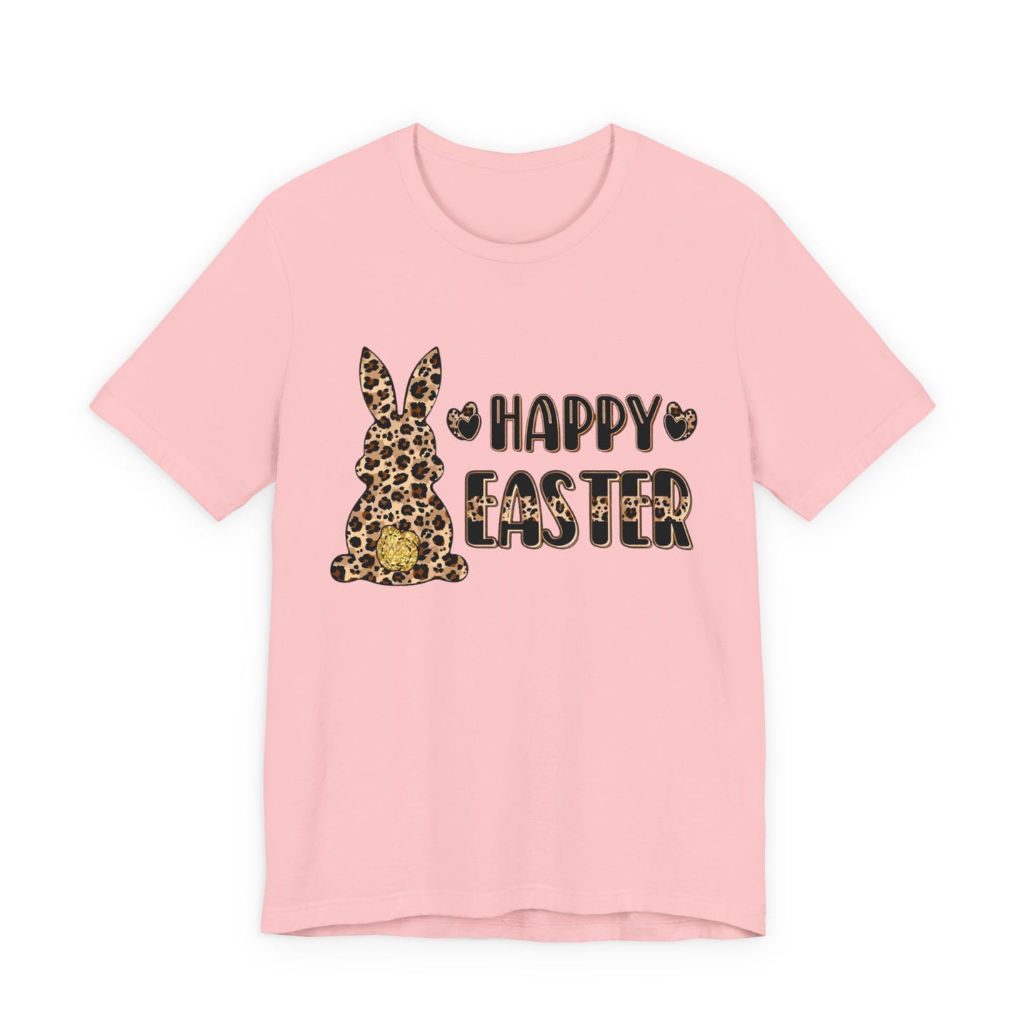 Leopard Print 'Happy Easter' Bunny Tee
