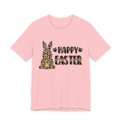 Leopard Print 'Happy Easter' Bunny Tee