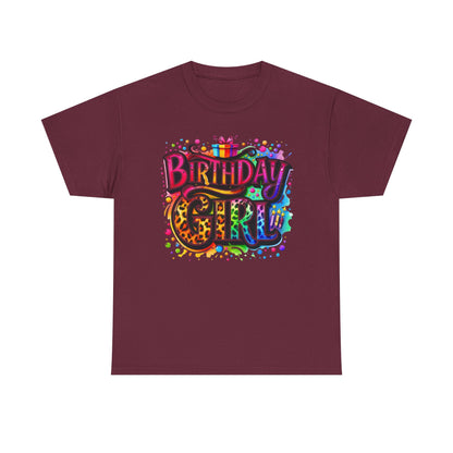Birthday Girl T-Shirt — Colorful Party Graphic Tee for Her