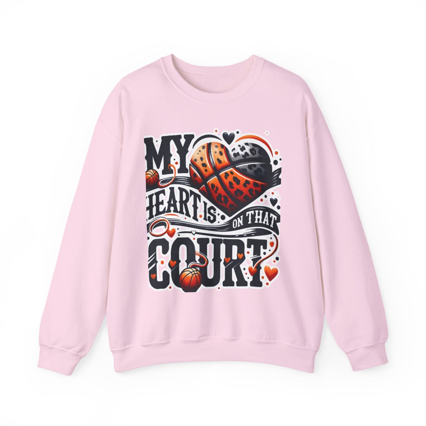 My heart is on that court - 🩷 Crewneck Sweatshirt