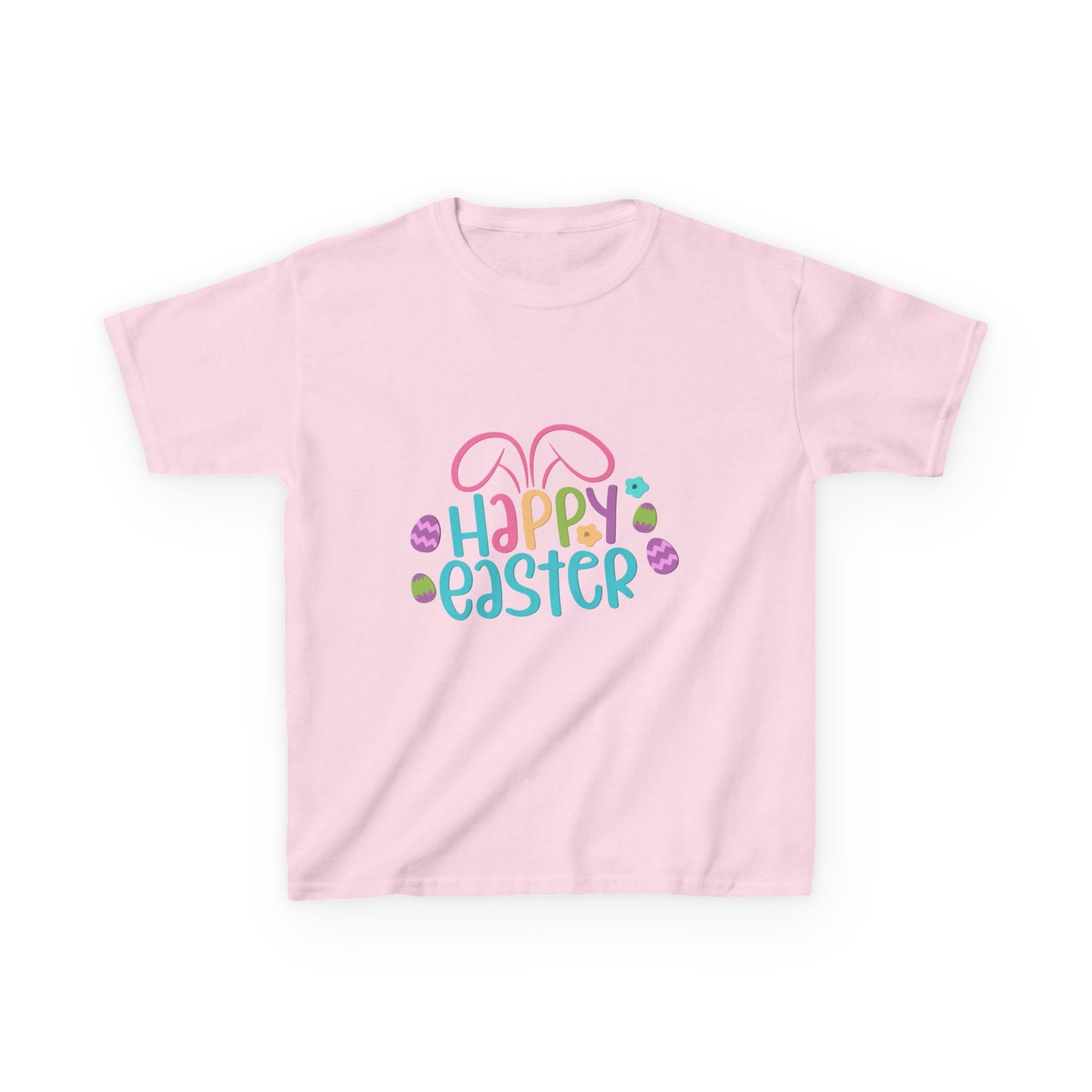 Happy Easter Kids Tee — Bunny Ears & Easter Eggs Holiday Shirt