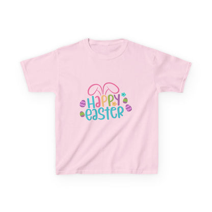 Happy Easter Kids Tee — Bunny Ears & Easter Eggs Holiday Shirt