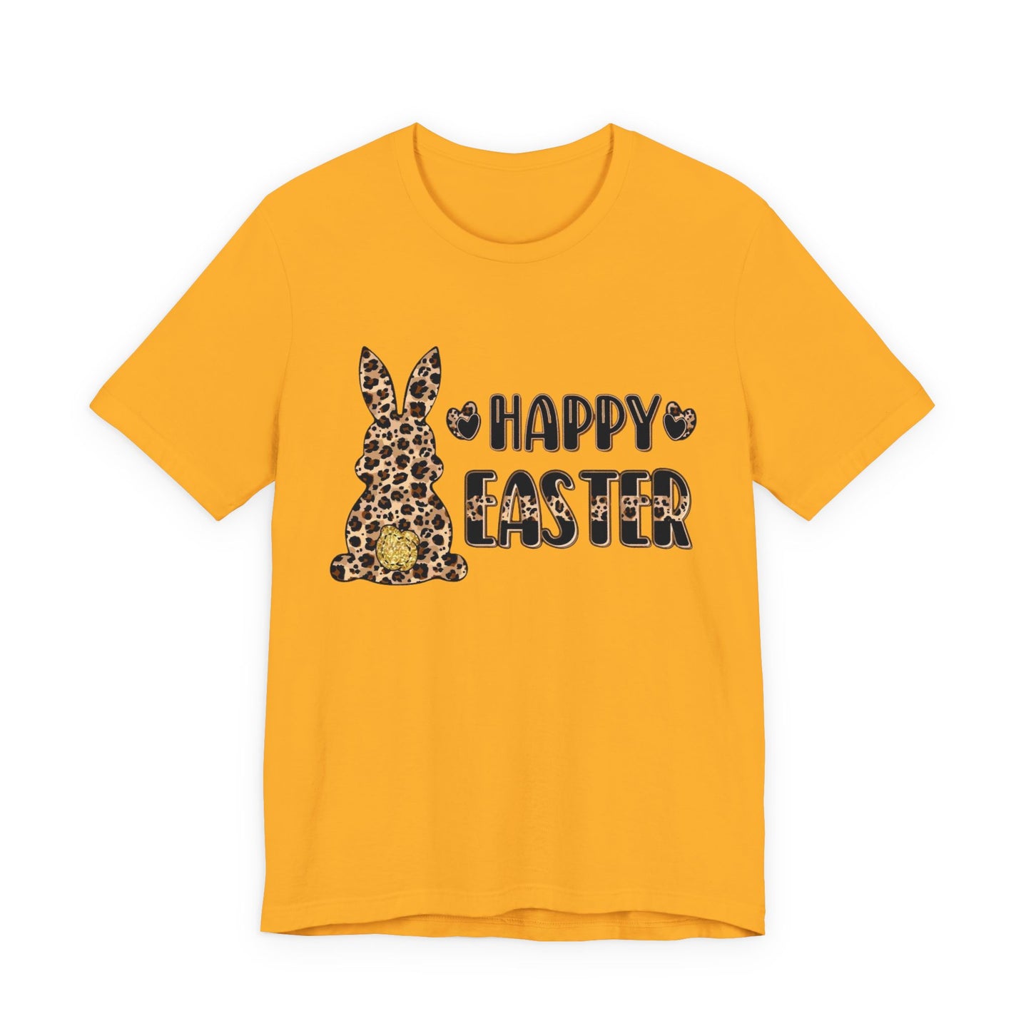 Leopard Print 'Happy Easter' Bunny Tee