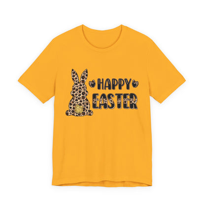 Leopard Print 'Happy Easter' Bunny Tee