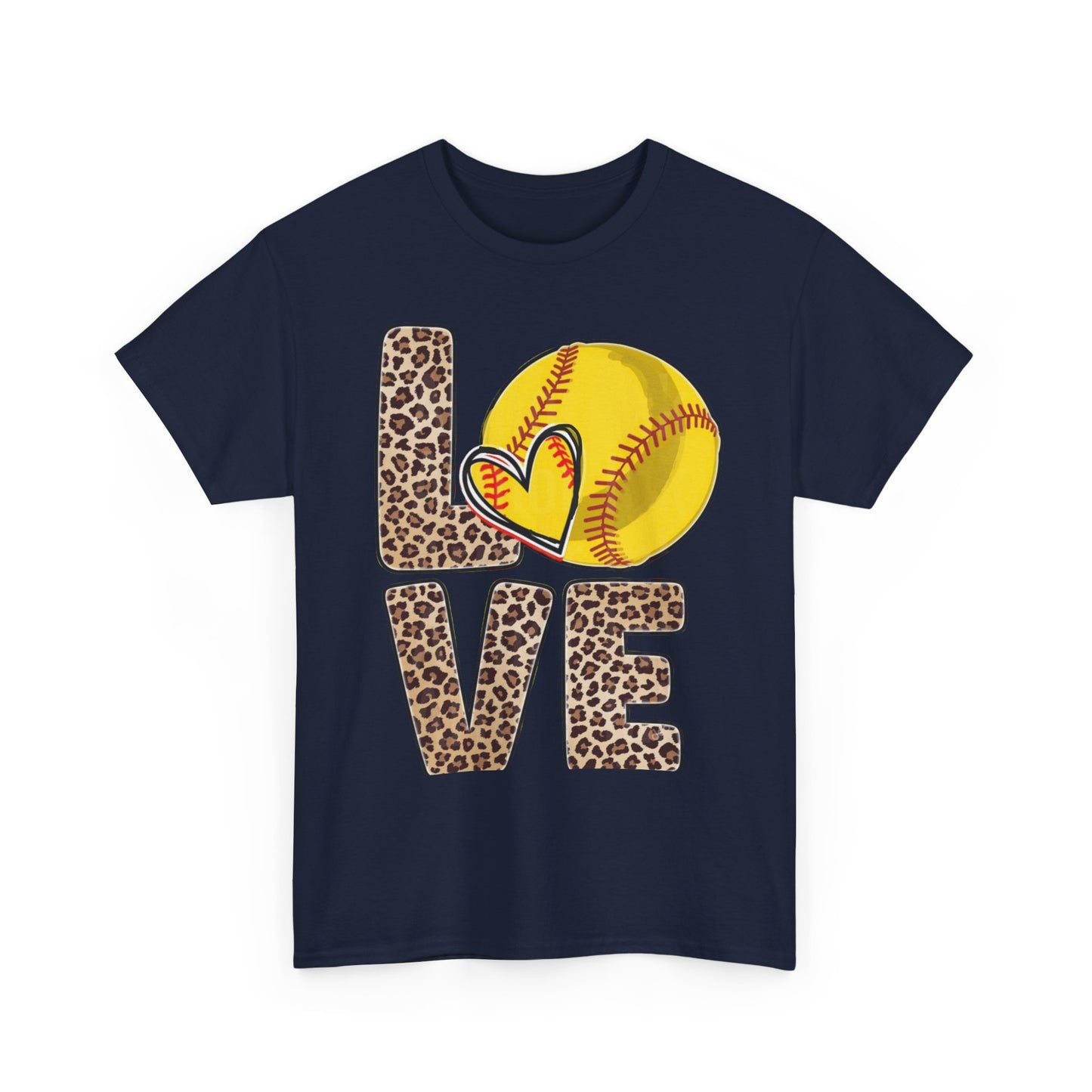 Softball Love Leopard Print T-Shirt