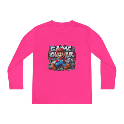 "Game Over" Graphic Youth Long Sleeve Gamer Character Tee