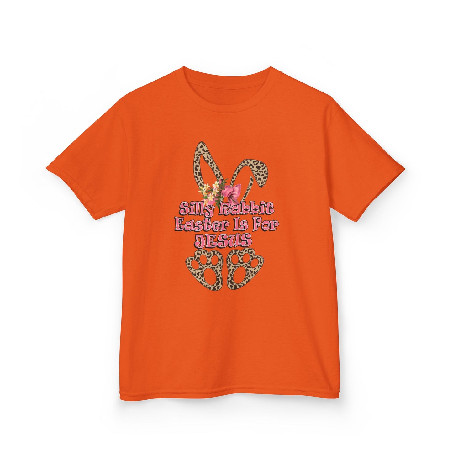 Kids Tee — Leopard Bunny Ears & 'This Little Bunny Is For Jesus' Easter Shirt