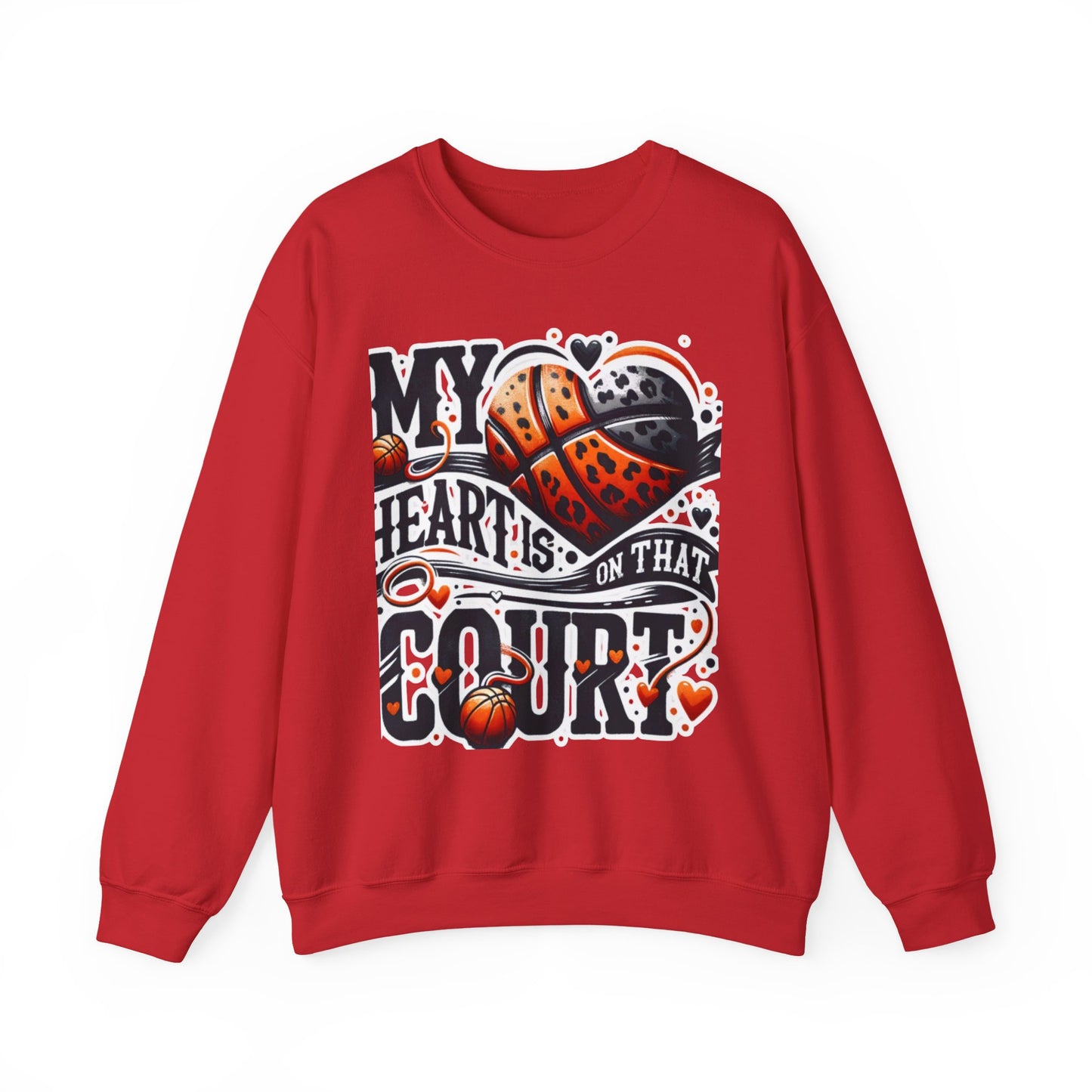My heart is on that court - 🩷 Crewneck Sweatshirt