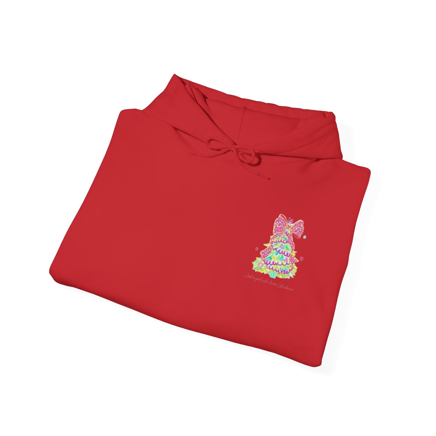 Just a Girl Who Loves Christmas- Whimsical Hooded Sweatshirt