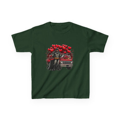 Kids Vader Valentine T‑Shirt — Darth Vader with Hearts and Vintage Car