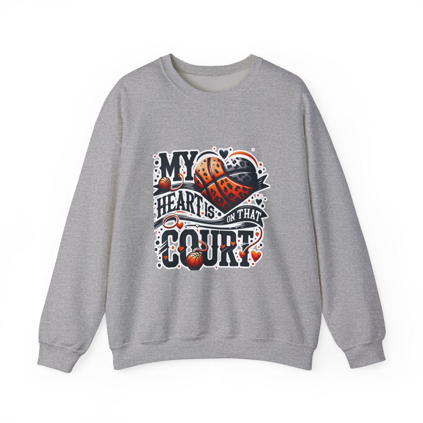 My heart is on that court - 🩷 Crewneck Sweatshirt