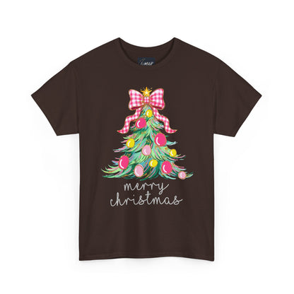 Merry Christmas Tree Unisex Heavy Cotton Tee