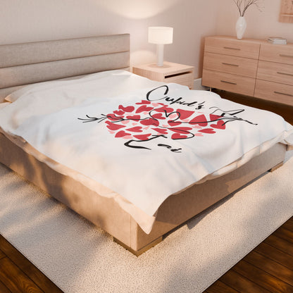 Cupid's Arrow Velveteen Plush Blanket Merch