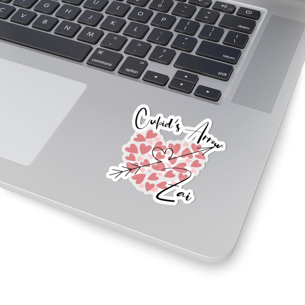 Cupid's Arrow Kiss-Cut Sticker — Heart Cluster Valentine Decor