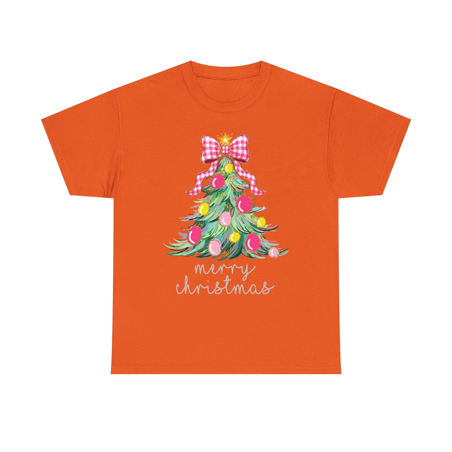 Merry Christmas Tree Unisex Heavy Cotton Tee