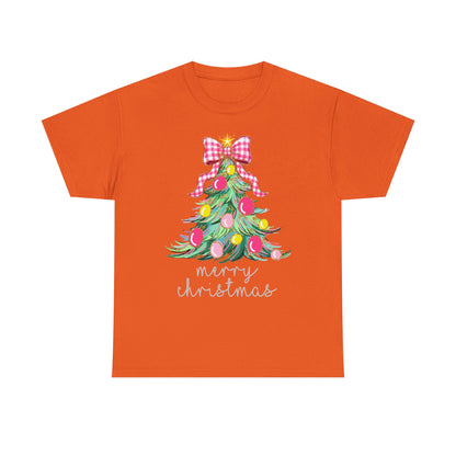 Merry Christmas Tree Unisex Heavy Cotton Tee