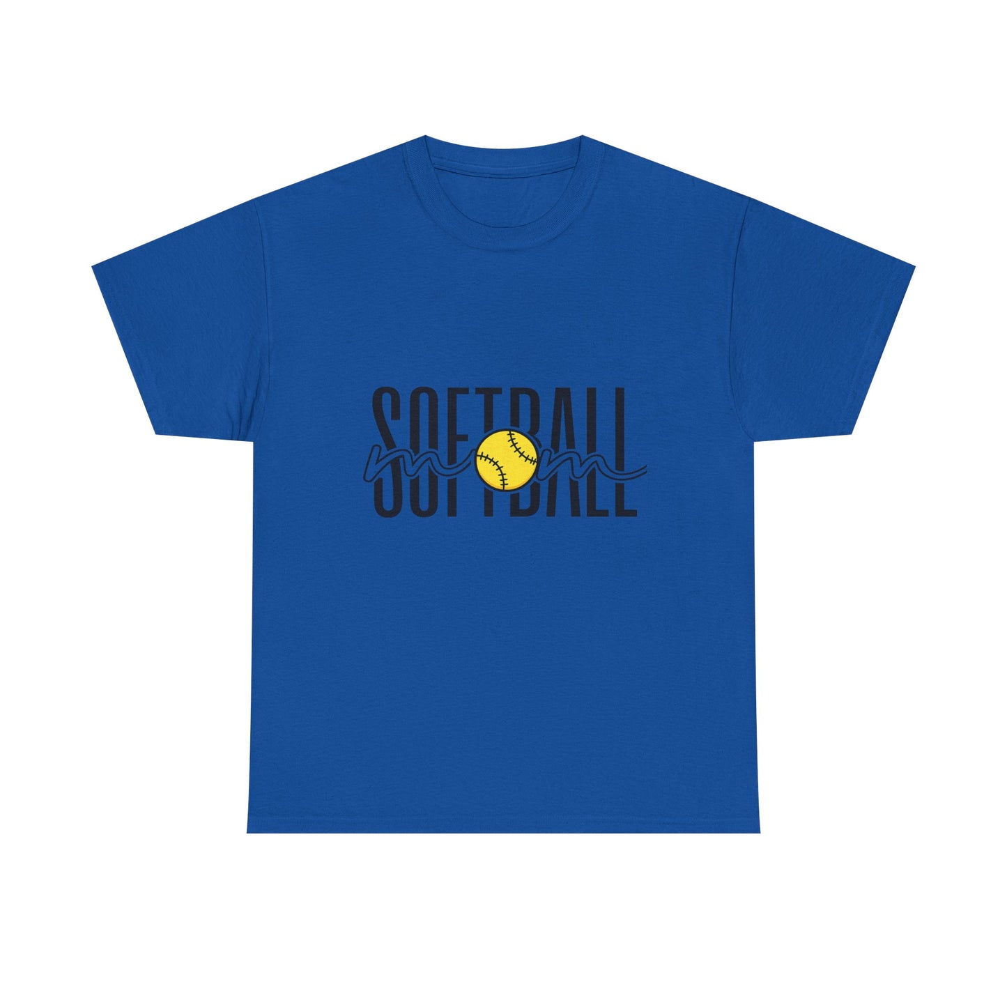 Softball Mom/Player Tee — Retro Script Softball Graphic T-Shirt