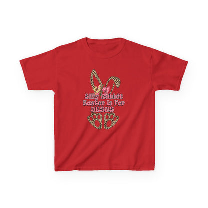 Kids Tee — Leopard Bunny Ears & 'This Little Bunny Is For Jesus' Easter Shirt