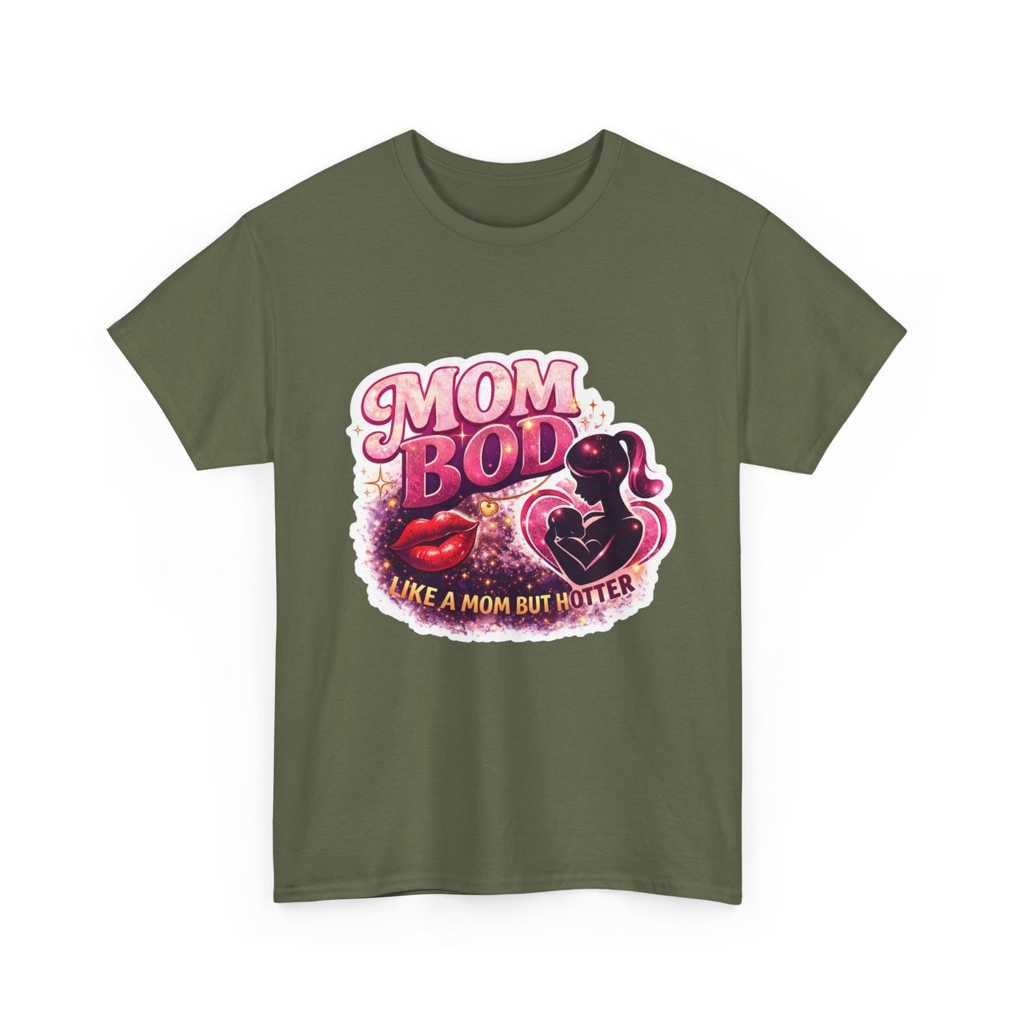 Mom Bod Graphic Tee — "Mom Bod Like A Mom But Hotter" Cute Retro Mother's Day Shirt