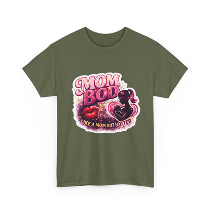 Mom Bod Graphic Tee — "Mom Bod Like A Mom But Hotter" Cute Retro Mother's Day Shirt