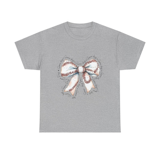 Bow Stitch Tee — Cute Hand-Drawn Ribbon Graphic T-Shirt