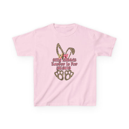 Kids Tee — Leopard Bunny Ears & 'This Little Bunny Is For Jesus' Easter Shirt